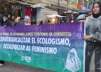 Ecofeministas marchan en contra de la persecución y criminalización de la defensa del medioambiente