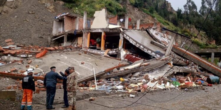 Una superficie de más de ocho manzanos fue afectada por los deslizamientos.