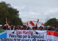 Marcha en defensa del ärea protegida Reserva Nacional de Flora y Fauna Tariquía. Foto: CEDIB